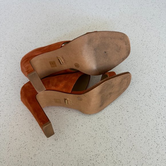 42 Gold Linx Heeled Slides in Mecca Tan 8.5W - Picture 11 of 11